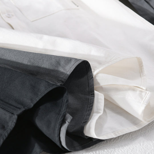 Herren Lockeres Hemdjacken-Overshirt aus Soft‑Twill mit integriertem Layer‑T‑Shirt und aufgesetzter Brusttasche Shop Nory