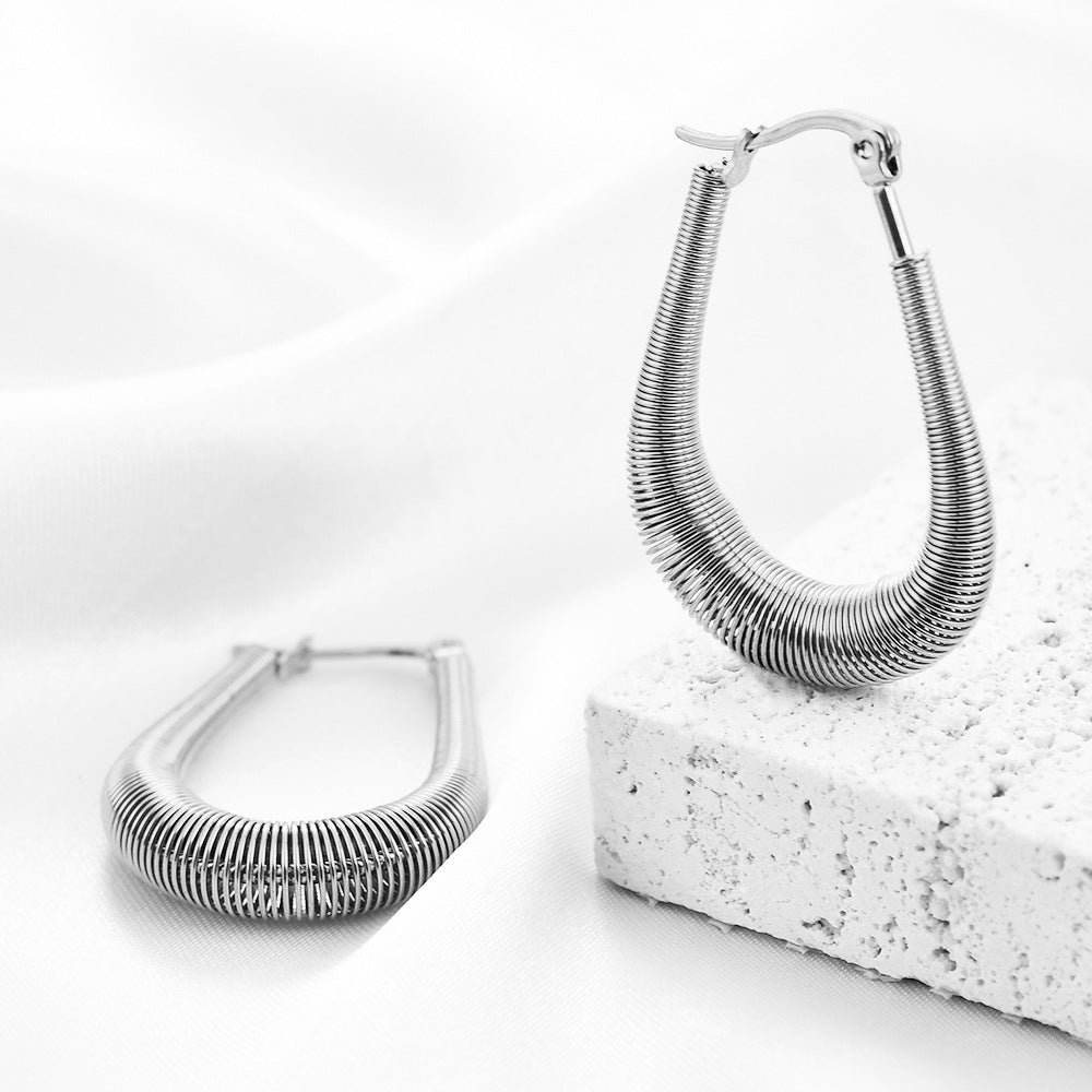 Damen Ohrhänger im modernen Spiral-Design Shop Nory