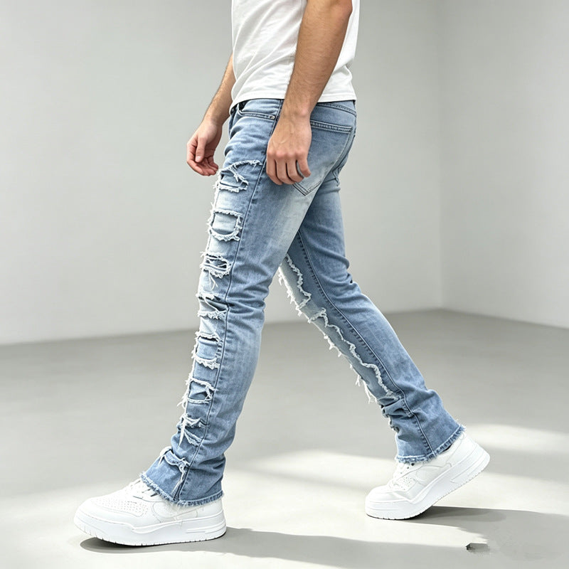 Herren Modische Ripped Jeans mit kreativen Destroyed-Details Shop Nory
