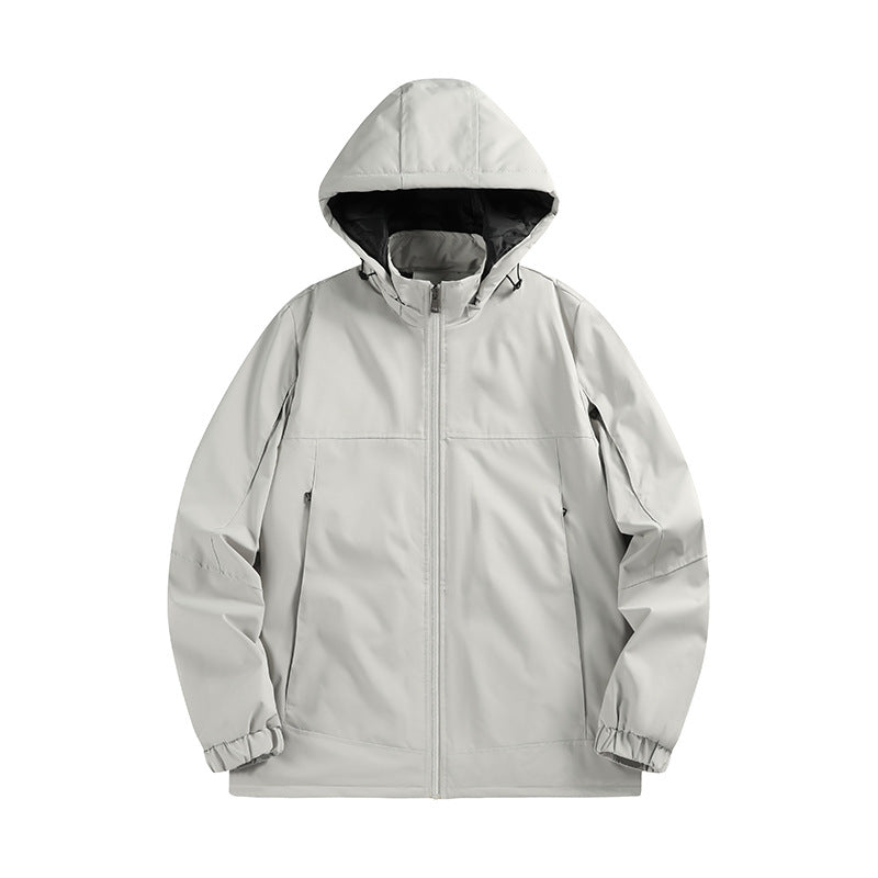 Herren Wasserabweisende Softshelljacke mit Kapuze, winddicht und atmungsaktiv Shop Nory