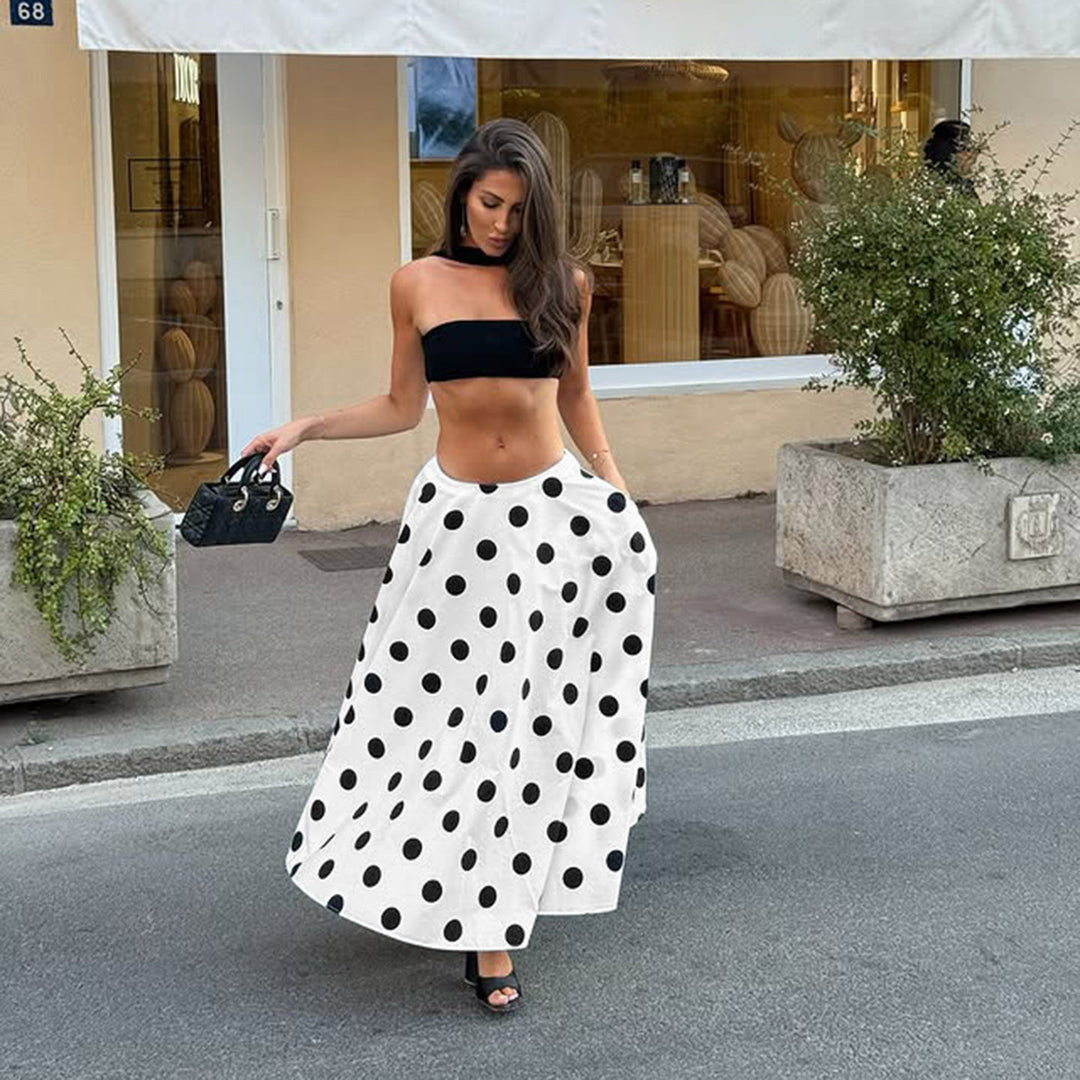 Damen nan ausgestellter Midirock mit zarter Spitzenbund, taillierter Passe und leichtem Leinenfall Shop Nory