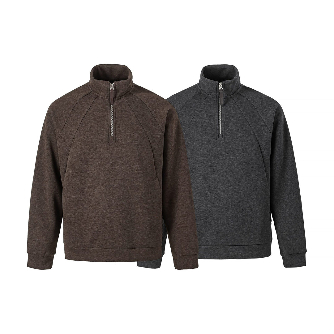 Unisex Halb‑Zip Oversize Sweatshirt mit Stehkragen und Raglanärmeln Shop Nory