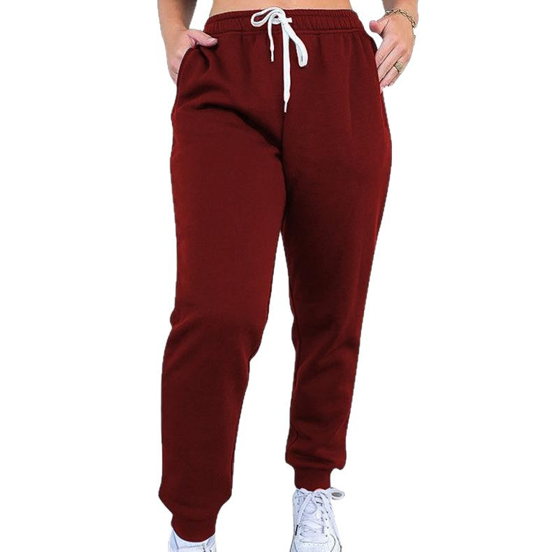 Damen nan taillenhohe tapered Jogginghose mit elastischem Komfortbund, verstellbarem Kordelzug und tiefen Eingrifftaschen Shop Nory