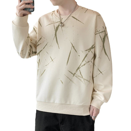 Herren Sweatshirt mit abstraktem Print, Rundhalsausschnitt und relaxed Fit Shop Nory