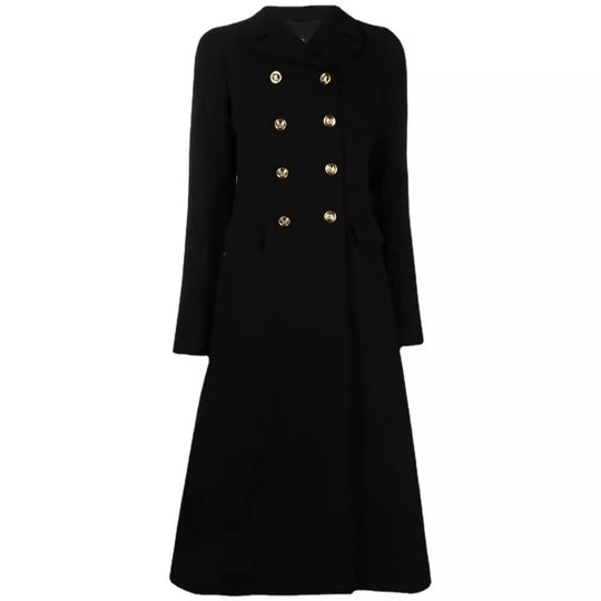 Damen Taillierter Zweireiher‑Wollmixmantel mit filigranen Zierknöpfen und Pattentaschen Shop Nory