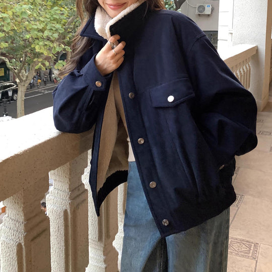 Damen Übergangsjacke mit Kunstfellkragen Shop Nory