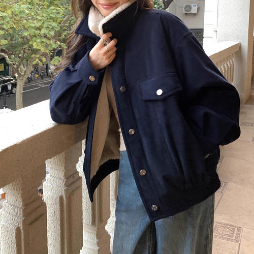 Damen Übergangsjacke mit Kunstfellkragen Shop Nory