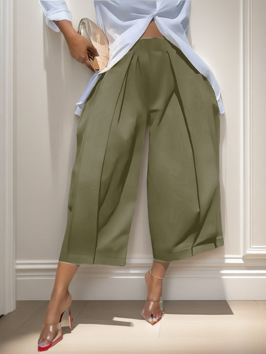 Damen Culotte-Hose mit weitem Bein und präzisen Bügelfalten Shop Nory
