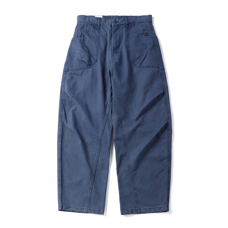 Unisex Lockere Utility-Hose mit hoher Taille, weitem Bein und aufgesetzten Arbeitstaschen Shop Nory