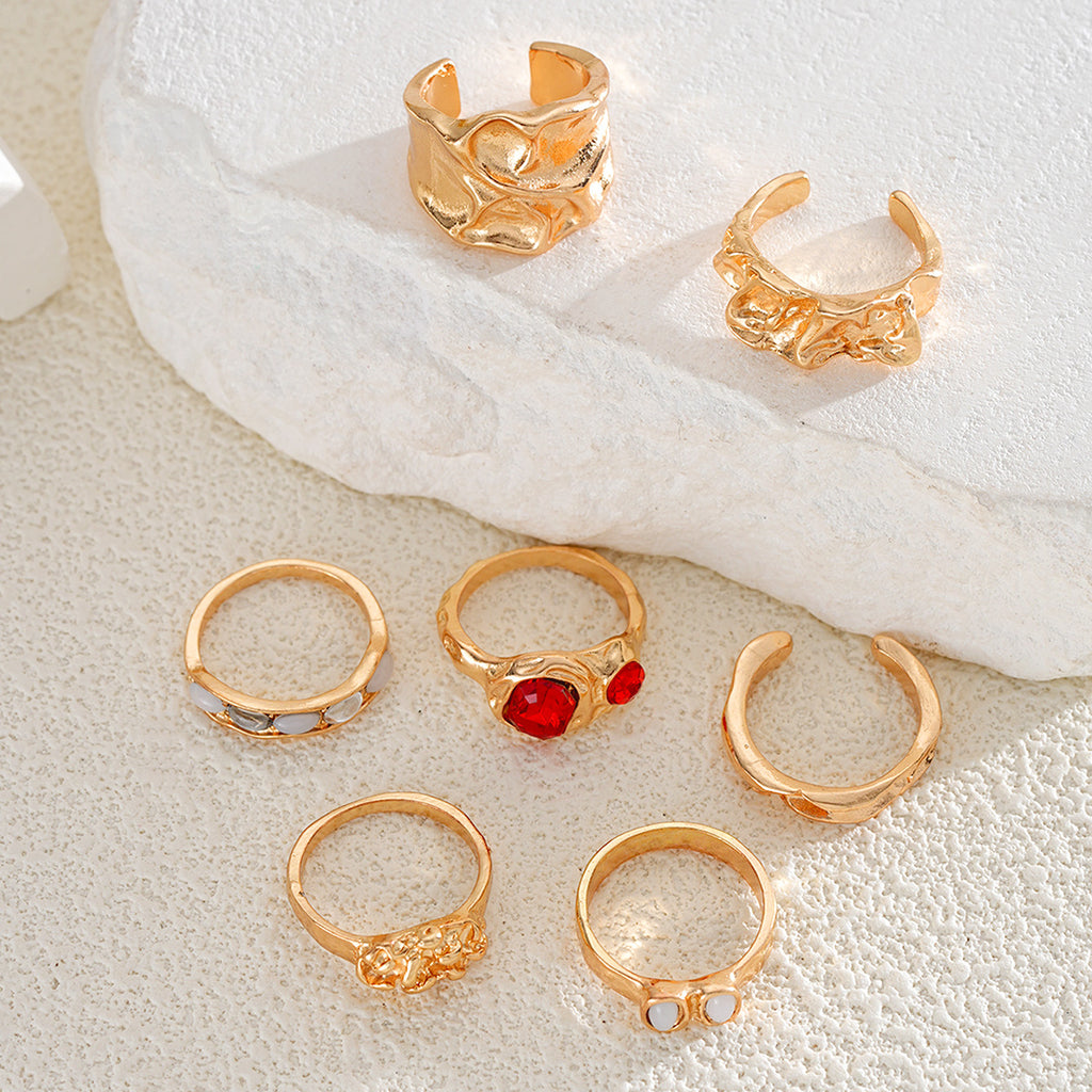 Damen Ring-Set mit kunstvollen Designs und funkelnden Akzenten Shop Nory