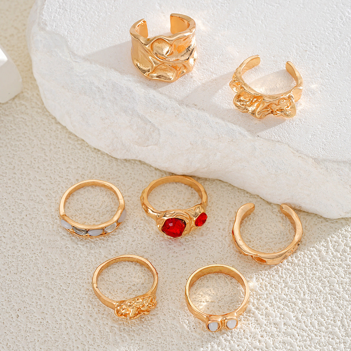 Damen Ring-Set mit kunstvollen Designs und funkelnden Akzenten Shop Nory