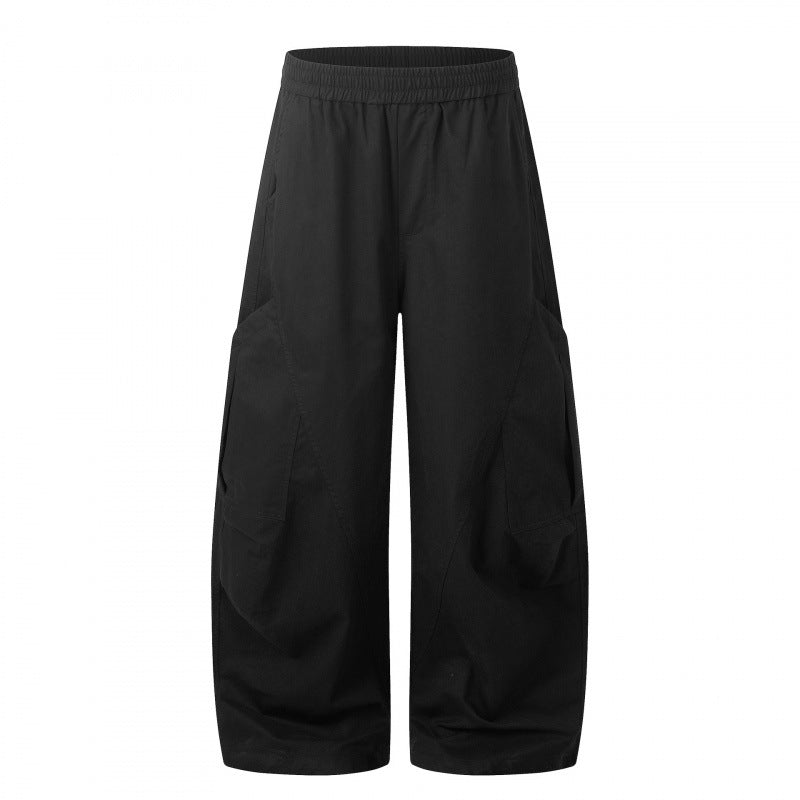 Damen Weite Cargo-Culotte-Hose mit elastischem Bund und multifunktionalen Aufsatztaschen Shop Nory