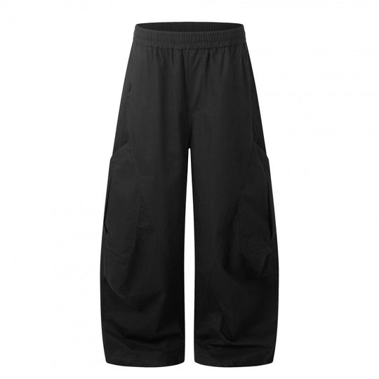 Damen Weite Cargo-Culotte-Hose mit elastischem Bund und multifunktionalen Aufsatztaschen Shop Nory