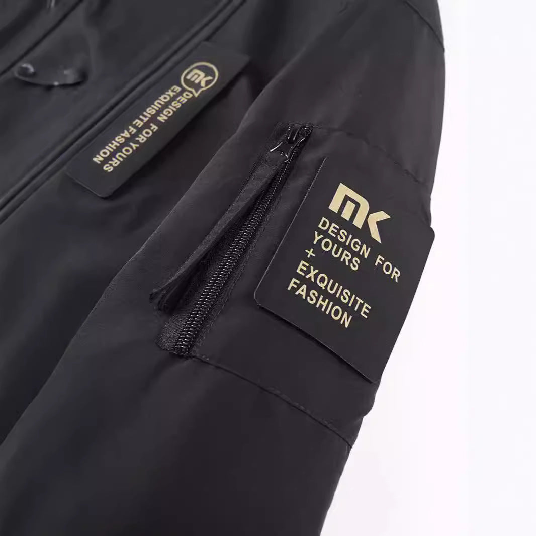 Herren Kapuzen-Fieldjacke mit Camouflage-Netzfutter und wasserabweisender Utility-Außenlage Shop Nory