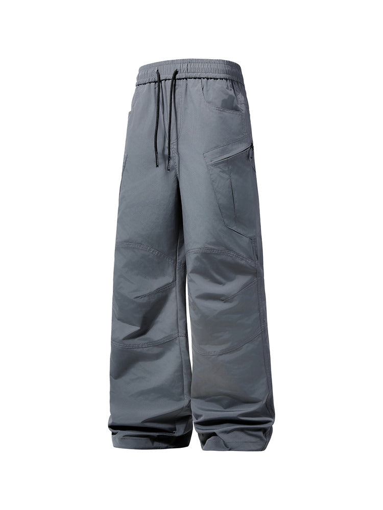 Herren Weite technische Cargohose mit elastischem Bund und schräger Reißverschlusstasche Shop Nory