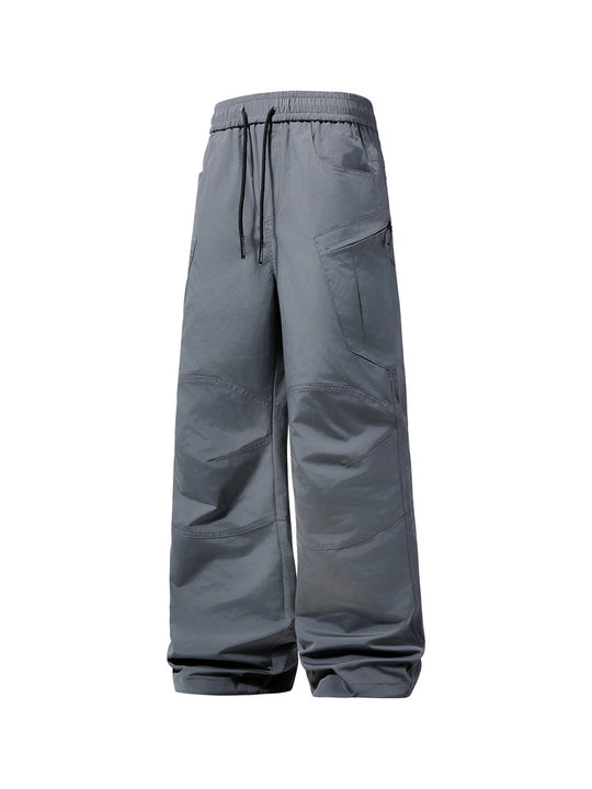 Herren Weite technische Cargohose mit elastischem Bund und schräger Reißverschlusstasche Shop Nory