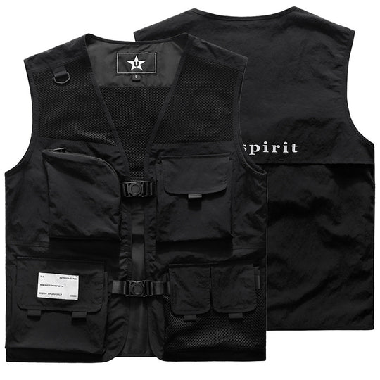 Herren Multifunktionale Einsatzweste mit Mesh-Rücken, modularer Taschenaufteilung und Klickverschlüssen Shop Nory