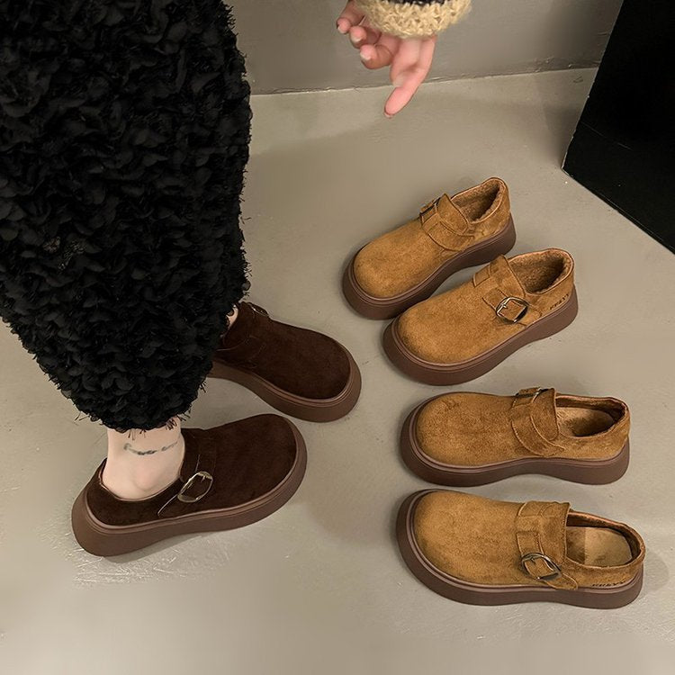 Damen modische Slipper mit bequemer Sohle und dekorativem Schnallenverschluss