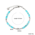 Damen stilvolles Armband mit bunten Aquamarin-Elementen und Edelstahl-Details Shop Nory