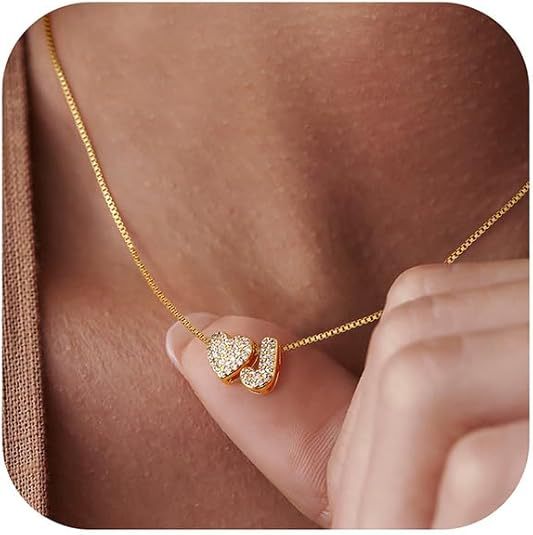 Damen Halskette mit herzförmigem und personalisiertem Anhänger Shop Nory