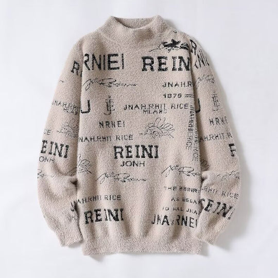 Damen Kuscheliger Oversized Pullover mit hohem Kragen Shop Nory