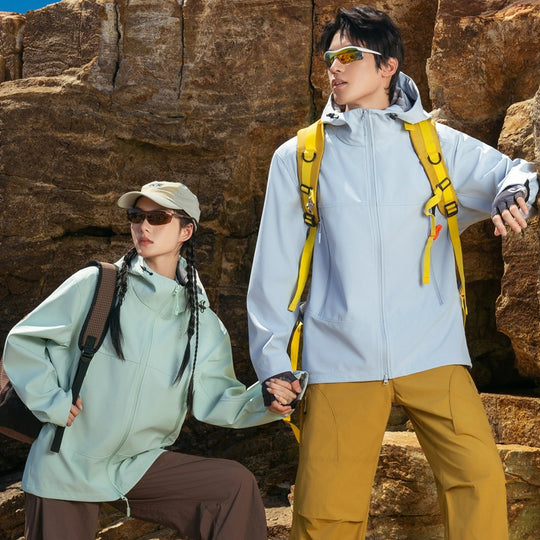 Herren Softshell-Outdoorjacke mit Kapuze, winddicht und wasserabweisend Shop Nory