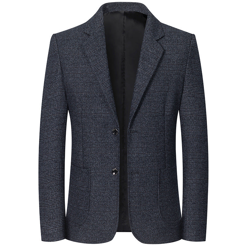 Herren Kariertes Wollmix-Sakko mit feiner Glencheck-Struktur und schlanker Passform Shop Nory