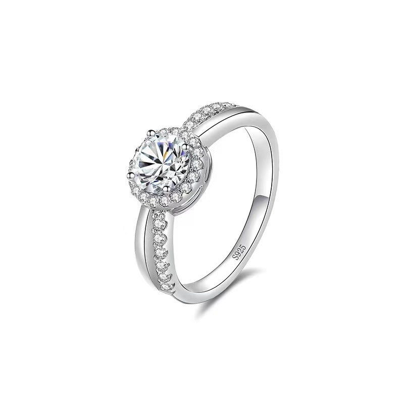 Damen Verlobungsring mit funkelndem Zirkonia und klassischem Design Shop Nory