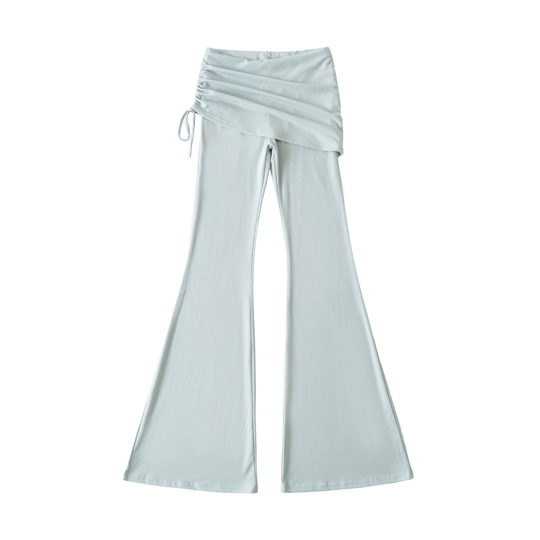Damen Schlaghose mit integrierter Mini‑Rock‑Überlage und Kordelzug Shop Nory