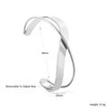 Damen Offener Armreif aus hochwertigem Edelstahl mit verstellbarem Design Shop Nory