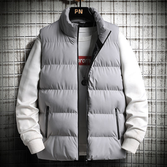 Herren Gepolsterte Steppweste im Layering-Look mit hohem Stehkragen und Reißverschlusstaschen Shop Nory