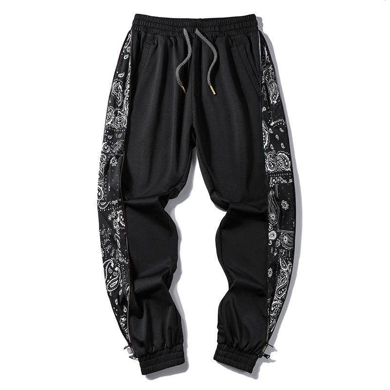 Herren Locker geschnittene Jogginghose mit Bandana-Seiteneinsätzen und elastischem Saum Shop Nory