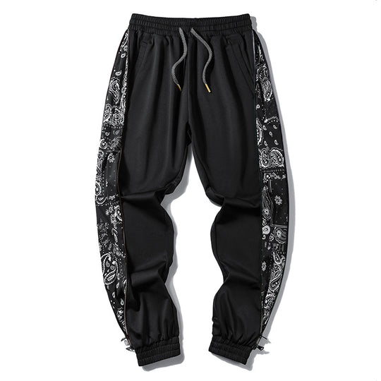 Herren Locker geschnittene Jogginghose mit Bandana-Seiteneinsätzen und elastischem Saum Shop Nory