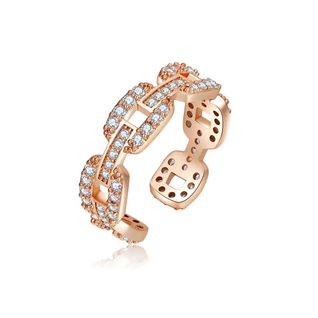 Damen eleganter und funkelnder Ring mit Kristallverzierung Shop Nory