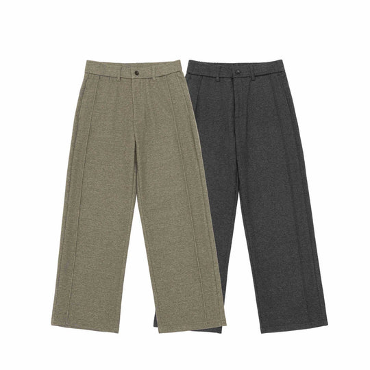 Damen Weite Bundfaltenhose aus Sweatstoff mit hoher Taille und Bügelfalte Shop Nory