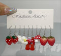 Damen Ohrringe mit verspielten Erdbeer- und Wolkenmotiven Shop Nory