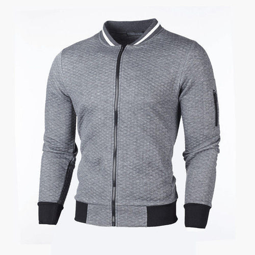Herren Sweatjacke mit hochwertiger Struktur und sicherer Reißverschlusstasche