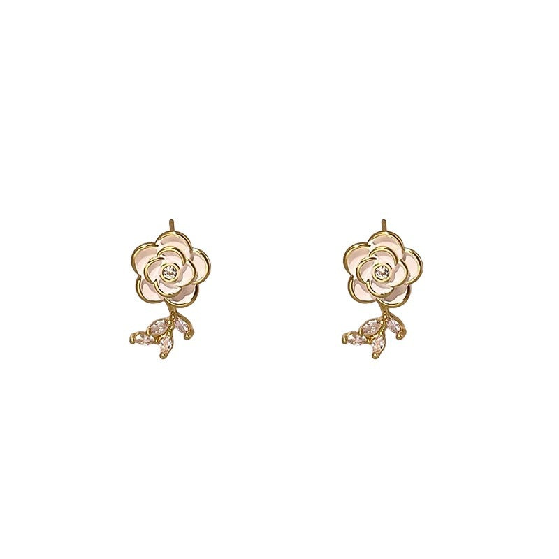 Damen Ohrstecker mit floralen Rosendesign Shop Nory