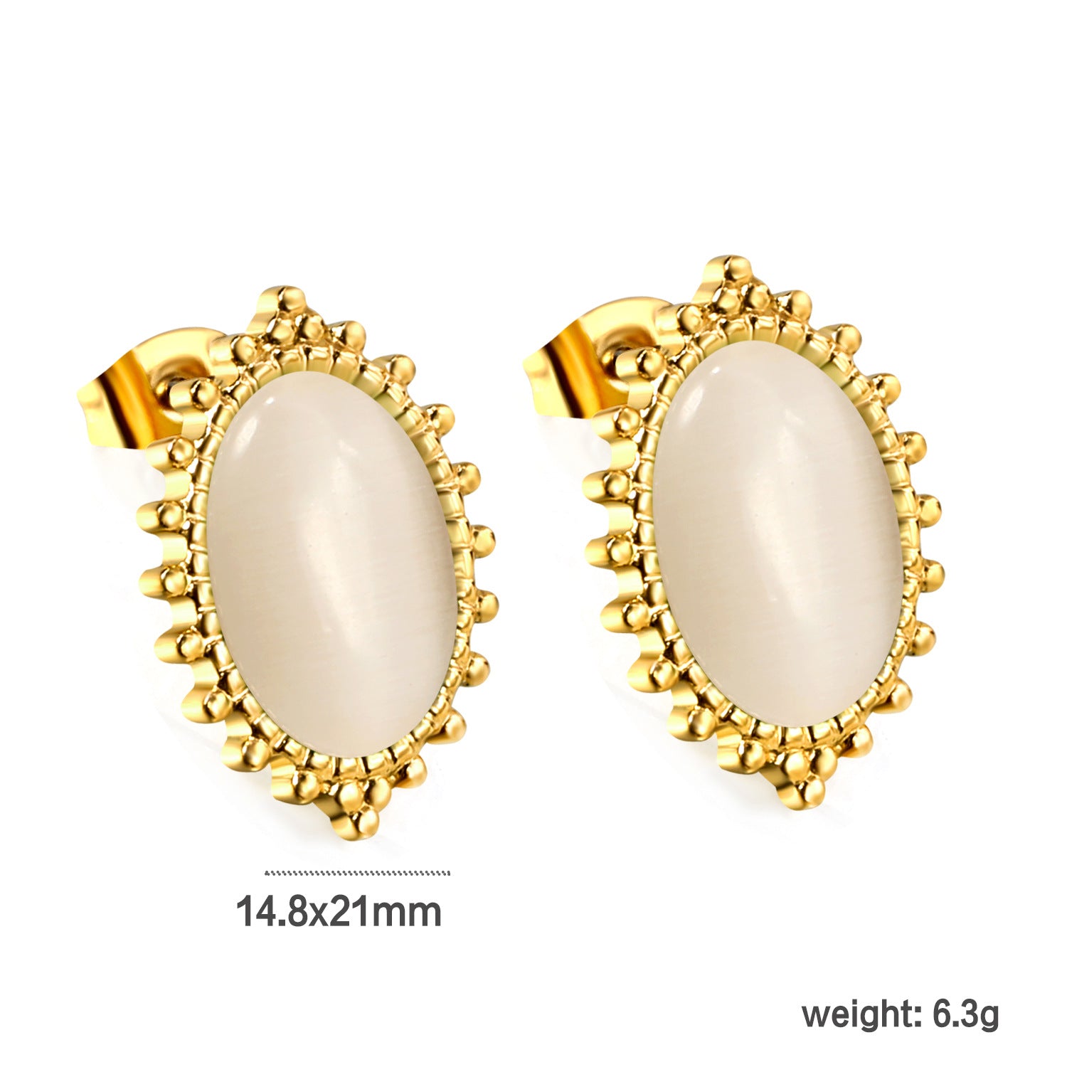 Damen Ohrhänger mit elegantem ovalem Design und funkelnden Zirkonia Shop Nory