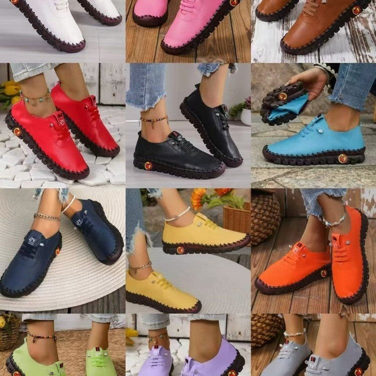 Damen Leichter, weicher Slipper mit handgenähter Gummisohle und elastischer Schnürung Shop Nory