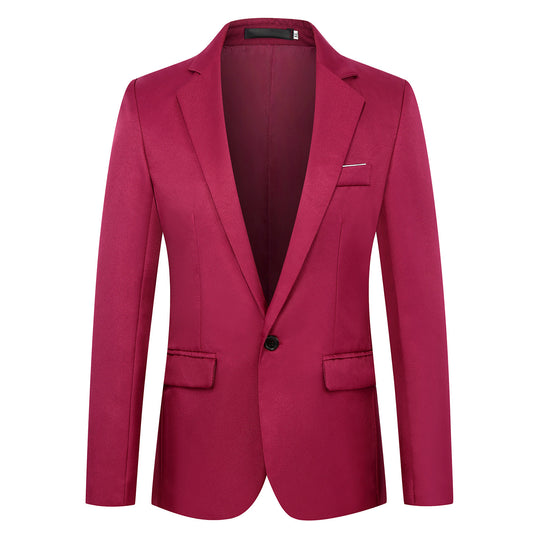 Herren tailliertes Satin-Sakko mit schmaler Silhouette, Notch-Revers und dekorativer Brustpaspel Shop Nory