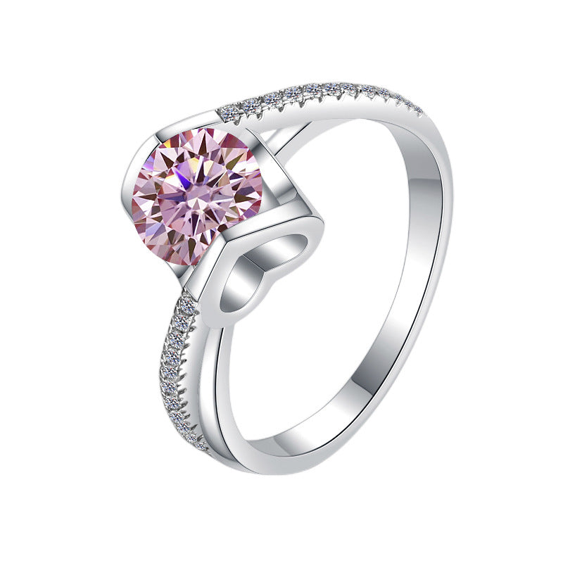 Damenring mit elegantem, facettiertem Hauptstein und funkelnden Zirkonia Shop Nory