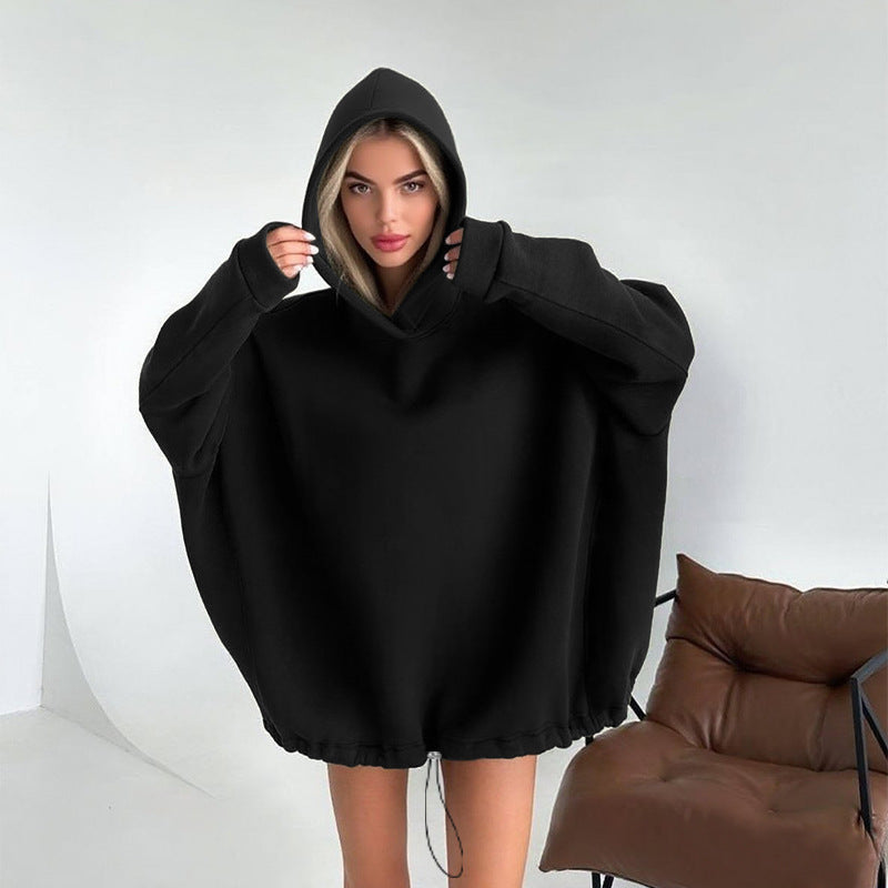 Damen Oversize-Kapuzenpullover mit verstellbarem Tunnelzugsaum Shop Nory