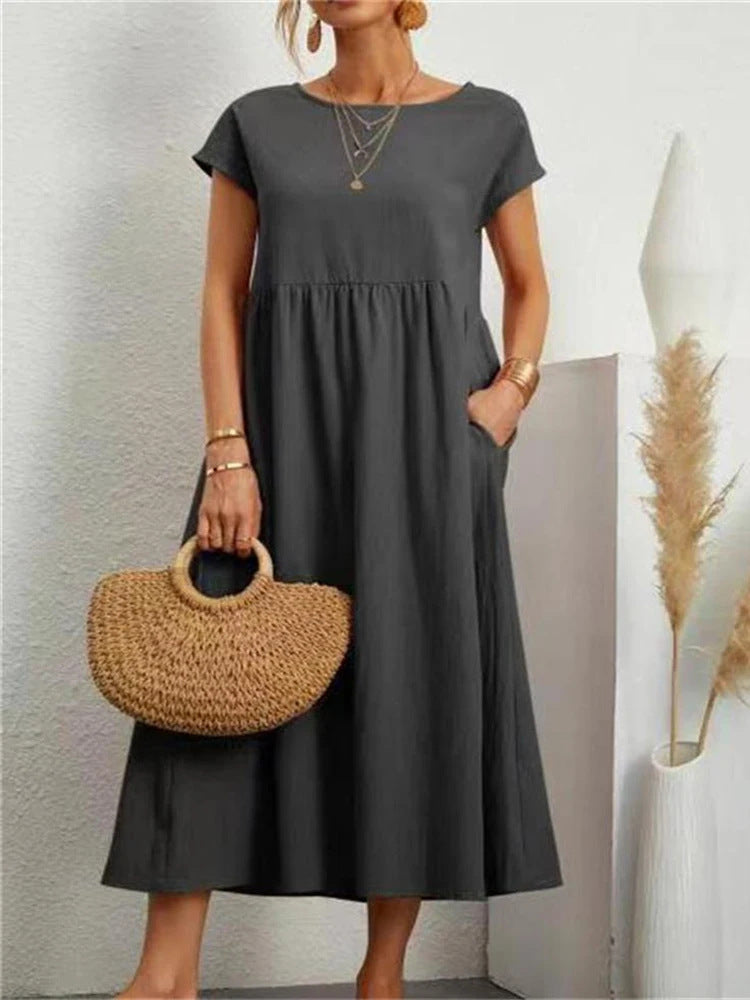 Damen Maxikleid aus leichtem, luftdurchlässigem Stoff
