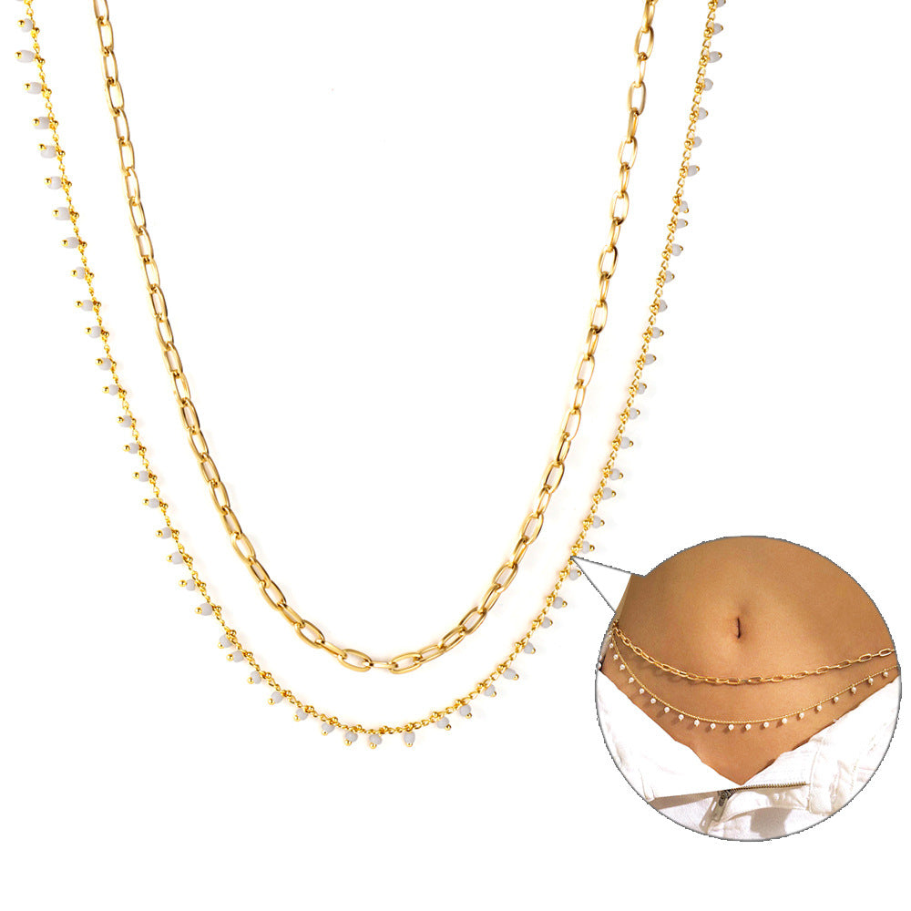 Damen Halskette mit modernen, bunten Augenanhängern aus hochwertigem Edelstahl und goldbeschichtetem Design Shop Nory