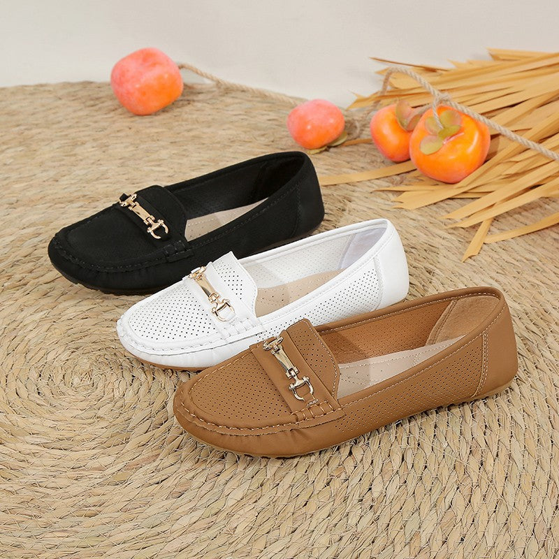 Damen Mokassins mit eleganter Verzierung und atmungsaktivem Obermaterial