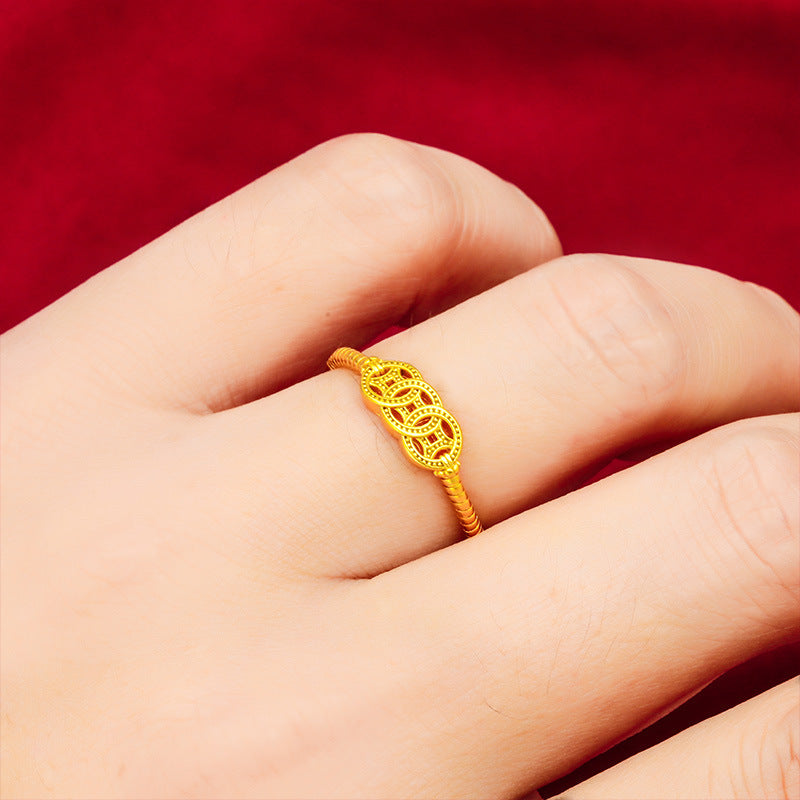 Damen Zierlicher Ring mit floralem Design und funkelnden Akzenten Shop Nory