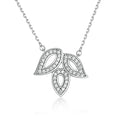 Damen Halskette mit floralen Zirkonia-Elementen Shop Nory