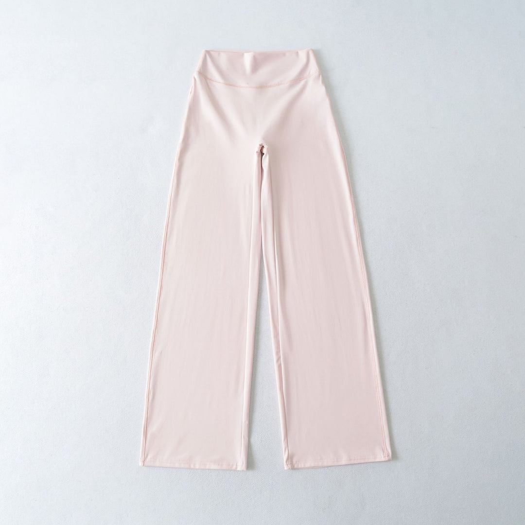 Damen Weite High Waist Loungehose aus Stretchjersey mit fließendem Schlag Shop Nory
