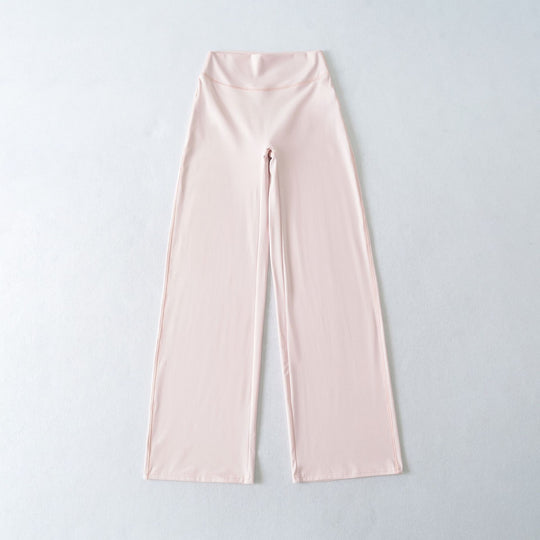 Damen Weite High Waist Loungehose aus Stretchjersey mit fließendem Schlag Shop Nory